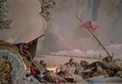 America, detail from The Glory of Spain II, from the Ceiling of the Throne Room, 1764 by Giovanni Battista Tiepolo